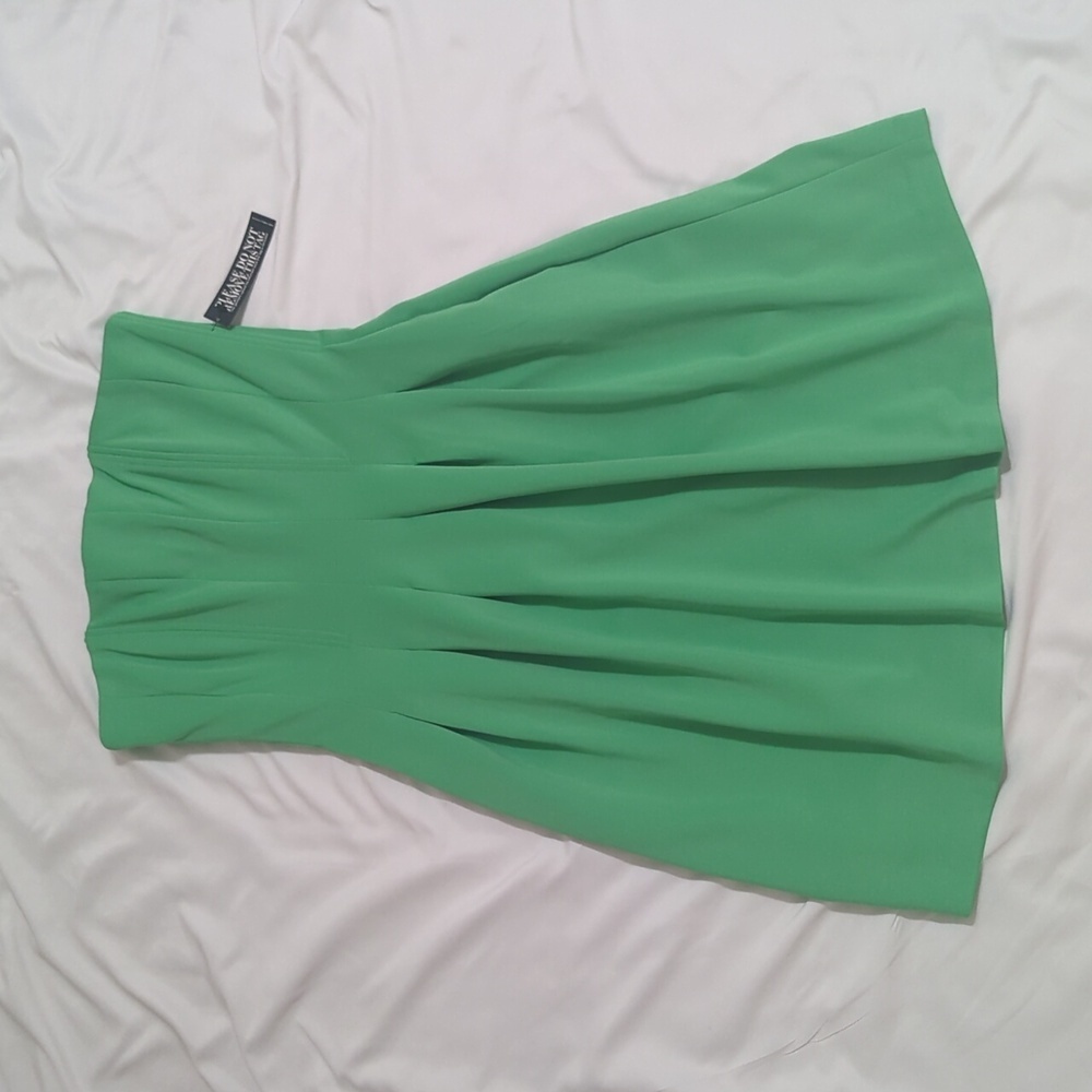New York & Company Strapless Mini Dress, Color Green Size M worn once